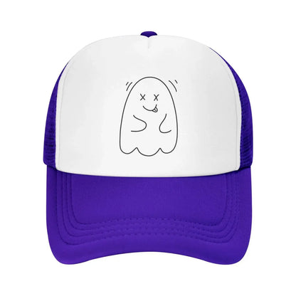 New Mesh Dad Hat Adjustable Washed Cute Ghost Gray Baseball Cap