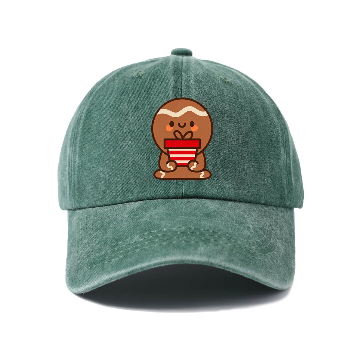 Smiling Gingerbread Man Baseball Cap