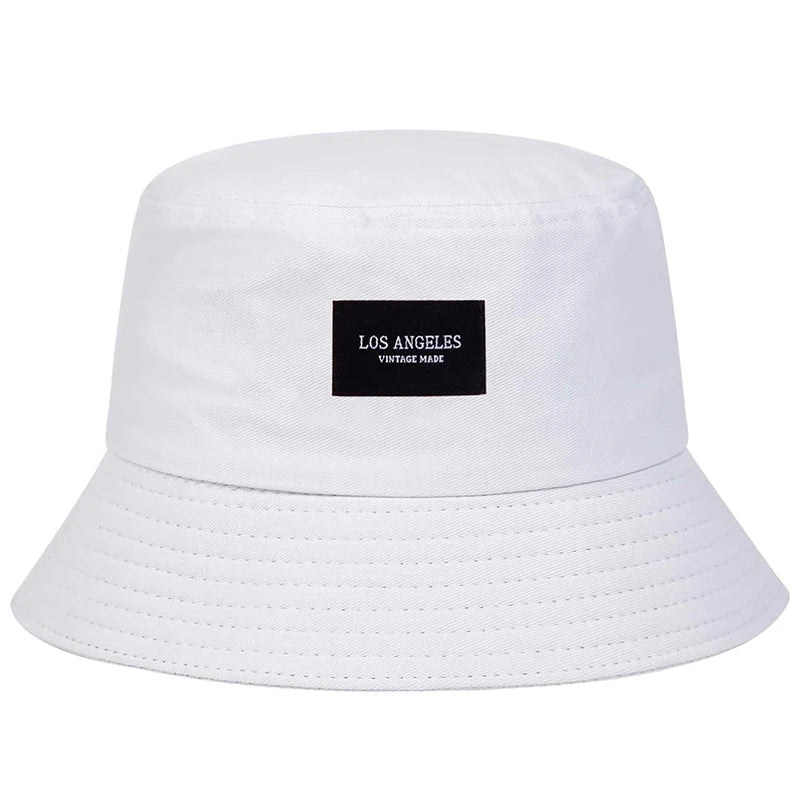Unisex LOS ANGELES Letter Sticker Bucket Hats Fishermen Caps