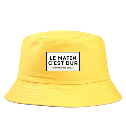Le Matin C'est Dur Comme Ma Bite Reversible Bucket Hat