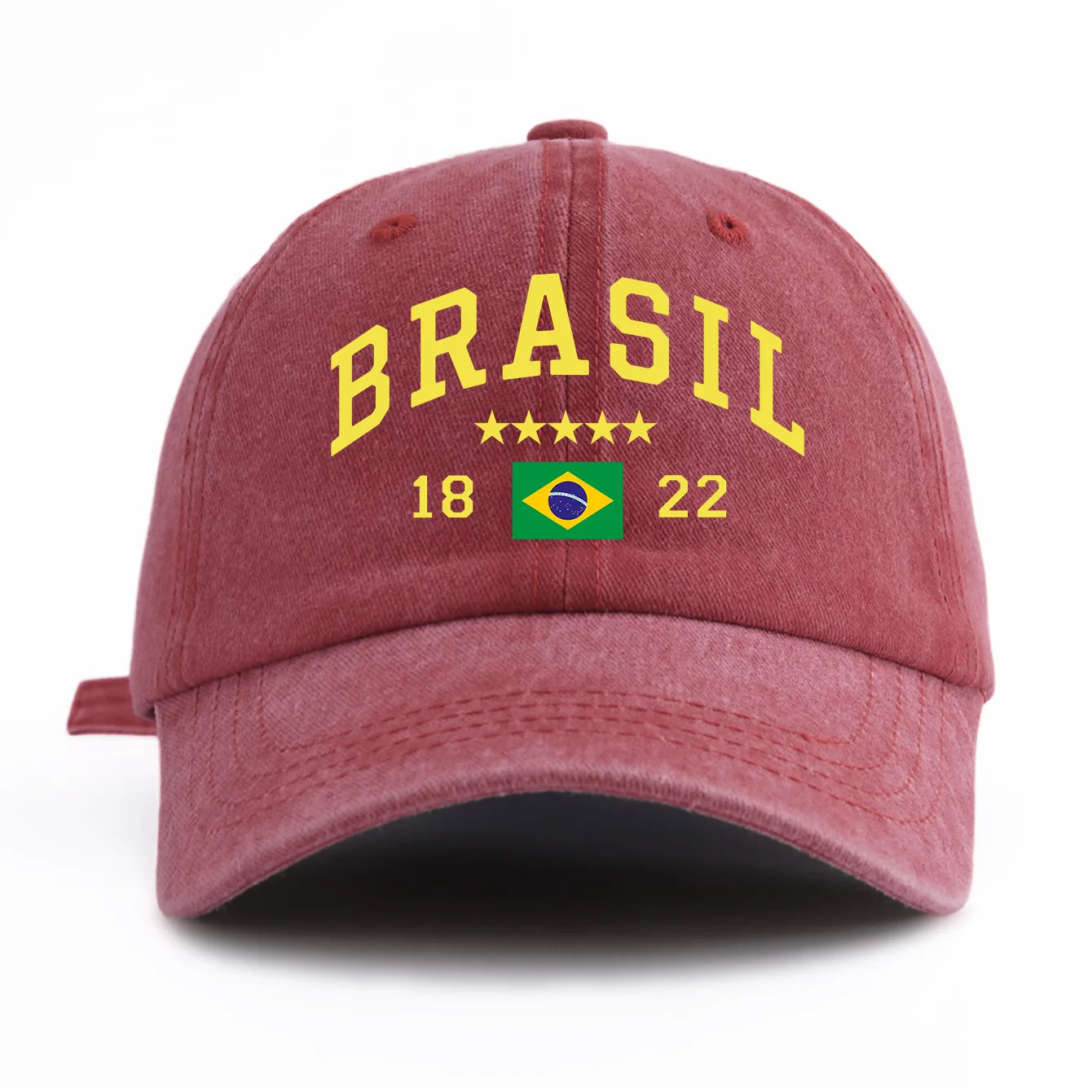 BRASIL Print Washed Baseball Cap For Adults