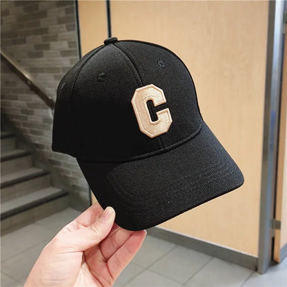 Baseball Cap New Ins Letter C Hat Women'S Spring Summer