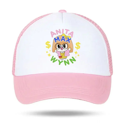 Trendy Anita Max Wynn Foam Baseball Hat Trendy Cute Mesh Snapback Caps Boy Girl