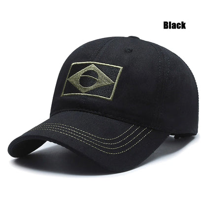 Unisex Brazilian Flag Embroidery Tactical Baseball Cap Classic Fashion Men Women
