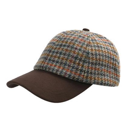 Wool Tweed Baseball Cap Casual Style Soft Unstructured Hat