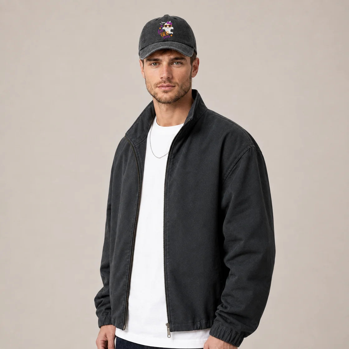 Cowboy Ghost Boo Graphic Baseball Cap