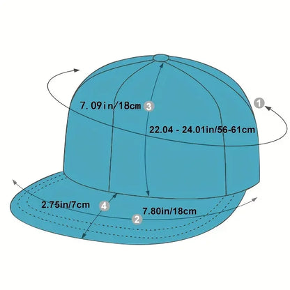 Cute Expression Printed Flat Brim Snapback Caps For Men And Women