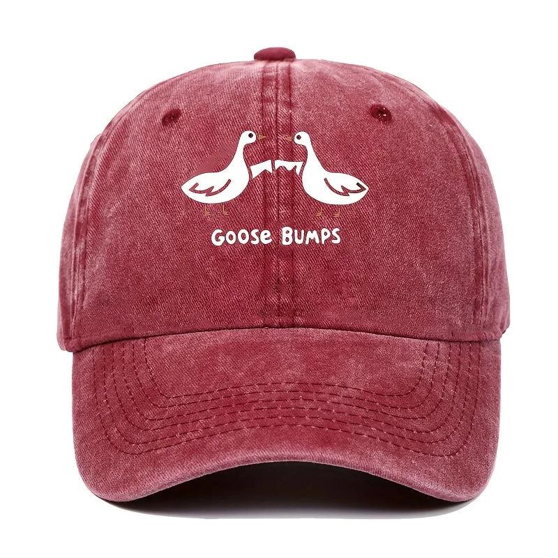 Retro Goose Print Baseball Cap