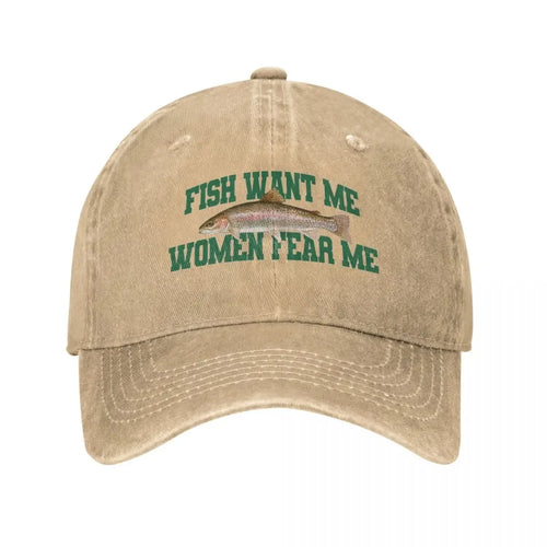 Fish Want Me Women Fear Me Meme Baseball Caps Classic