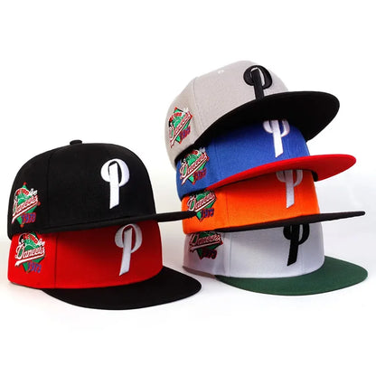 Unisex P Letter Embroidery Hip-hop Hats Outdoor