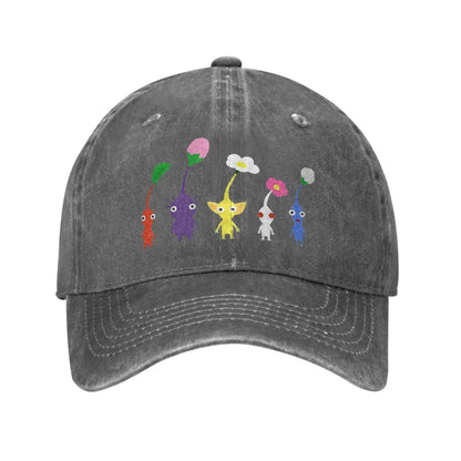 Cute Pikmin Pattern Print Cap For Men Women Cotton Anime Cartoon Lerisure Wear Baseball Cap