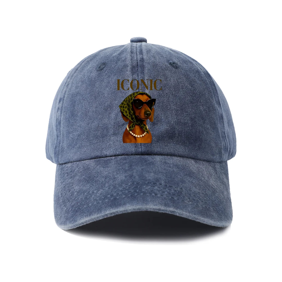 Dachshund Graphic Vintage Washed Baseball Cap