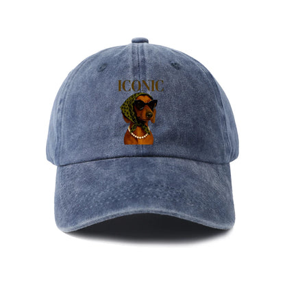 Dachshund Graphic Vintage Washed Baseball Cap