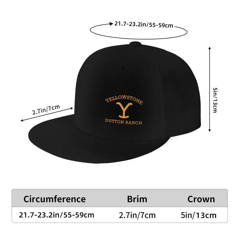 Yellowstone Dutton Ranch Graphic Print Snapback Cap