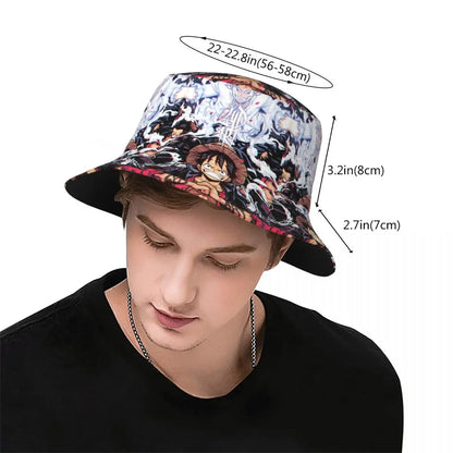 One Piece Anime Bucket Hats Monkey D Luffy