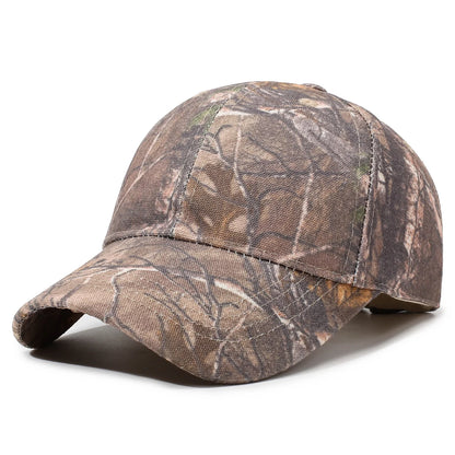 Baseball Cap with Leaf Jungle Camouflage Pattern