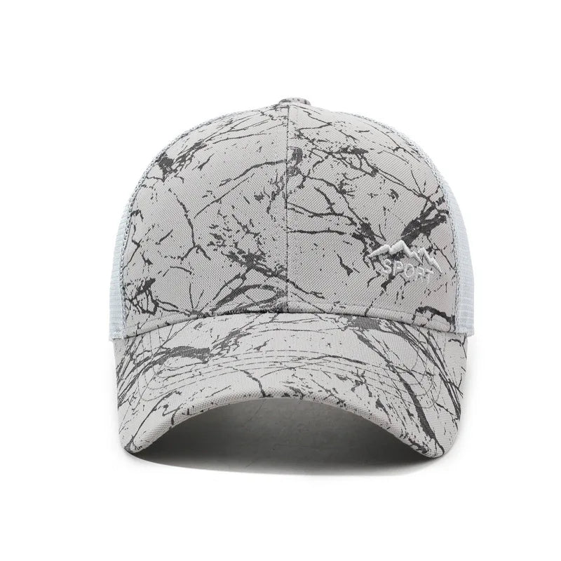 New Summer Men's Sun Hat  Mesh Back Baseball Cap