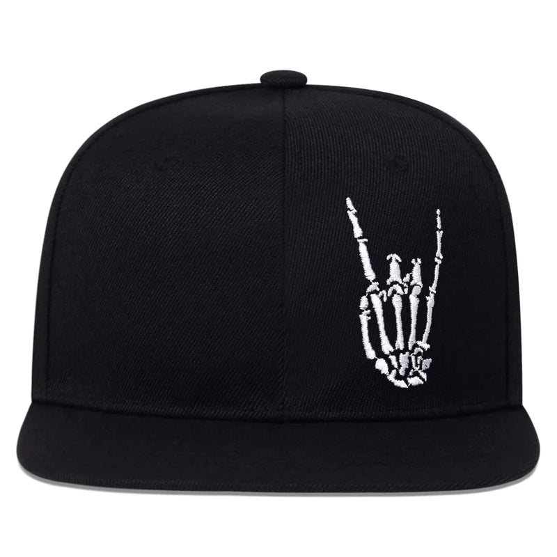 Finger Embroidery Baseball Cap Cotton