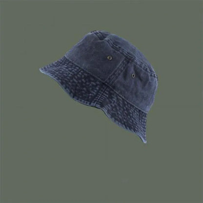 Retro Washed Cowboy Bucket Hat Women Men Wide Brim Sunhat Spring Summer