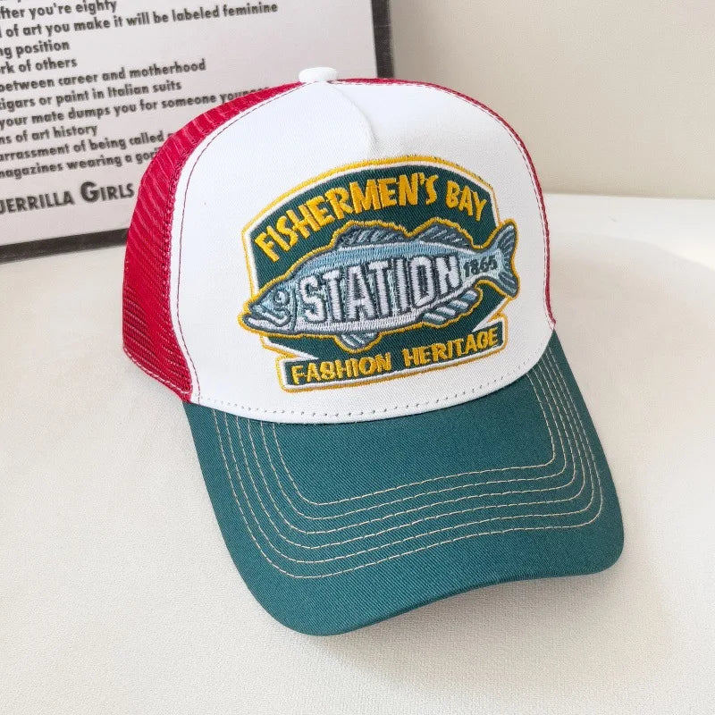 American Retro Baseball Cap Mesh Breathable UPF50+