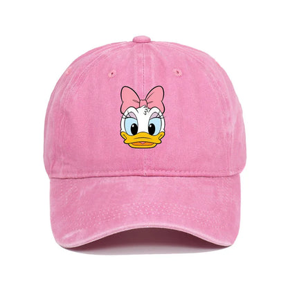 Unisex Vintage Washed Donald Daisy Print Baseball Cap For Men Women