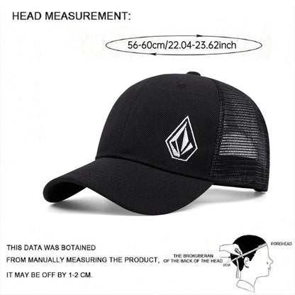 2025 New Diamond Embroidered Cotton Mesh Hat Men's Hip Hop Hat Decorative Hat Women's Baseball Hat
