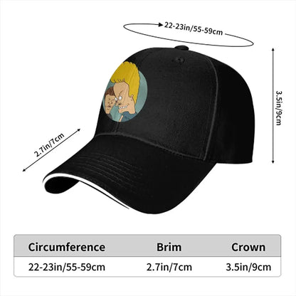 Beavis and Butthead Funny Sarcastic Cartoon Funny Unisex Baseball Caps