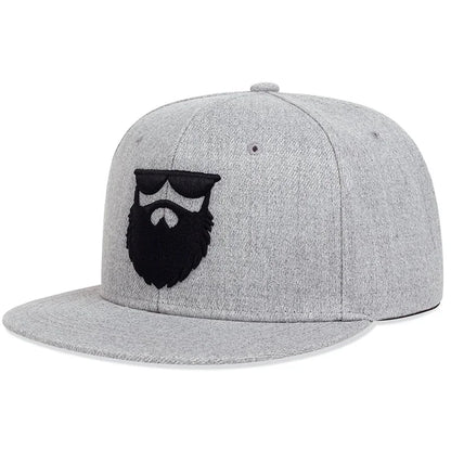 Unisex Beard Old Men Embroidery Hip-Hop Hats Baseball Caps Trucker Caps Snapback Caps