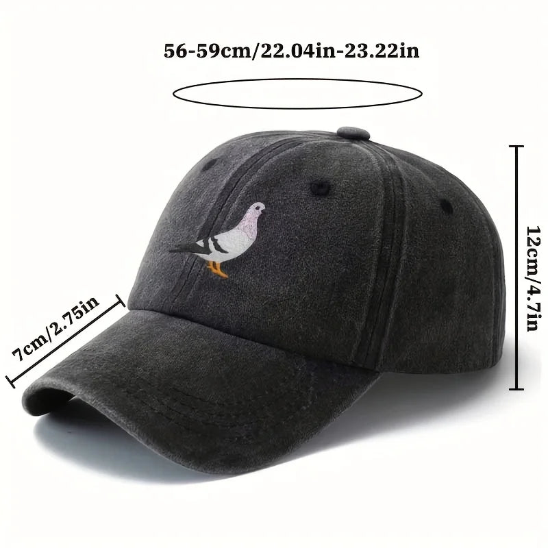 Pigeon Print Baseball Cap For Both Men And Women