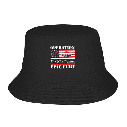 Operation Epic Fury Bucket Hat Outdoor Fisherman Caps For Men Women