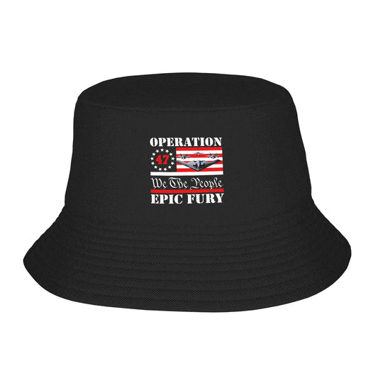 Operation Epic Fury Bucket Hat Outdoor Fisherman Caps For Men Women