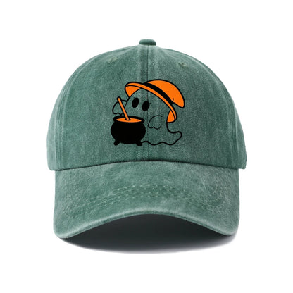 Ghost with Umbrella Graphic Baseball Cap