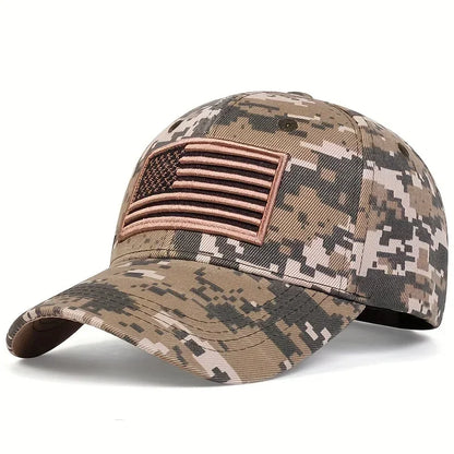 Unisex US Flag Embroidery Baseball Caps Spring Autumn Outdoor