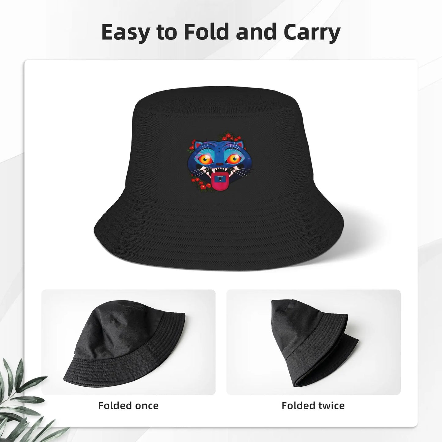 Unisex Kpop Demon Hunters Bucket Hat Portable Fisherman Hats