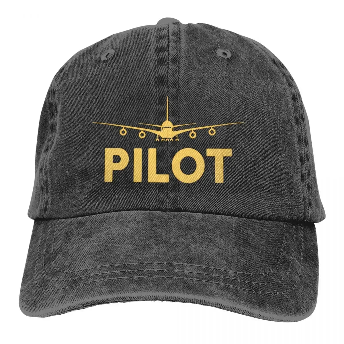 Washed Men's Baseball Cap Born To Fly Pilot