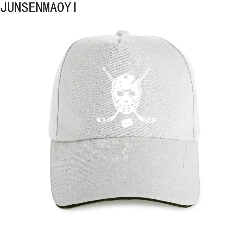 Goalie Mask and Hockey Sticks Baseball Cap