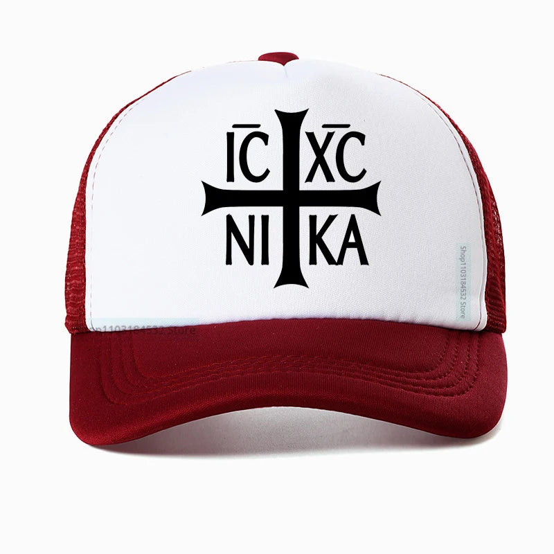 Jesus Christian Prayer Cross Mesh Baseball Cap