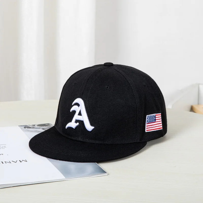 Unisex Gothic Letter American Flag HipHop Hats Outdoor