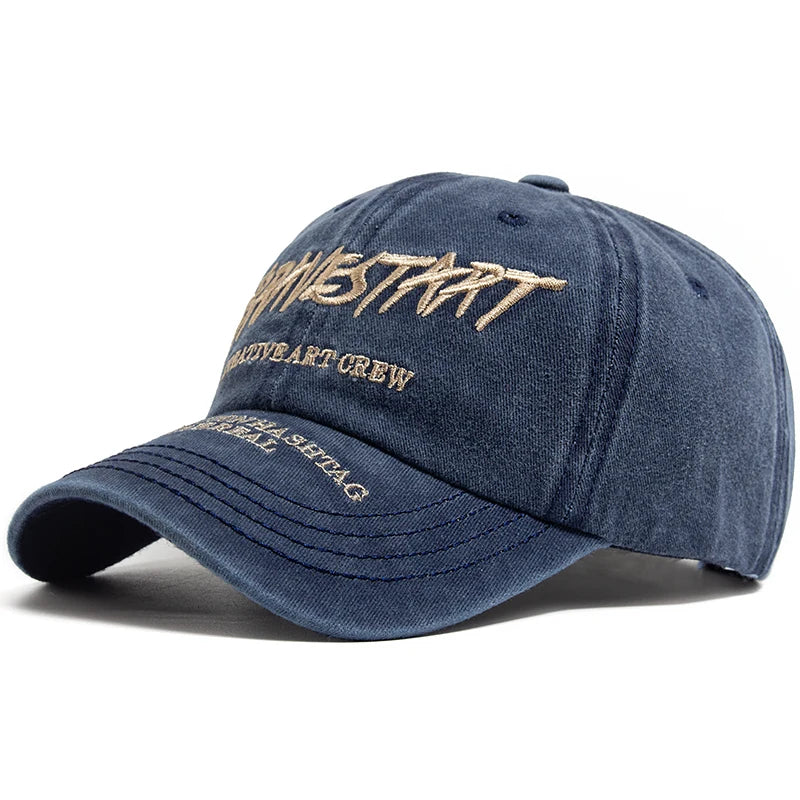 Baseball Cap Embroidered Cotton Soft Top Men's Caps Casual Retro Travel Visor Hats
