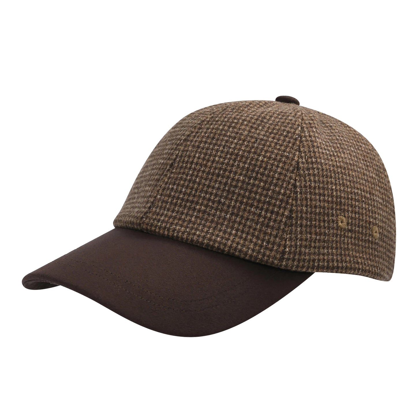 Wool Tweed Baseball Cap Casual Style Soft Unstructured Hat