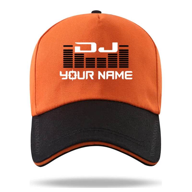 DJ Your Name Custom Print Color Matching Baseball Cap
