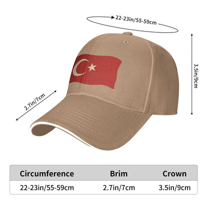 Turkey Flag Crescent Moon And Star Pride Baseball Cap