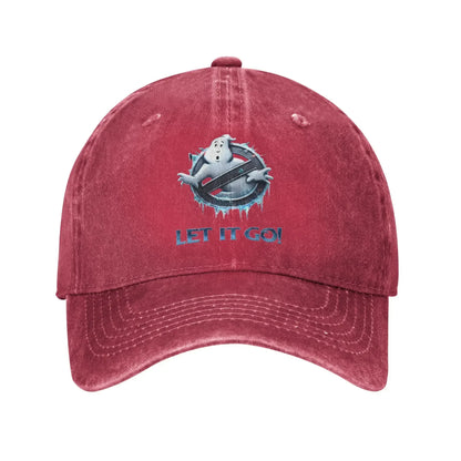 Ghostbuster Empire Print Hats Casual Distressed Denim Baseball Cap
