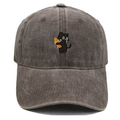 Pizza Cat Corduroy Baseball Cap