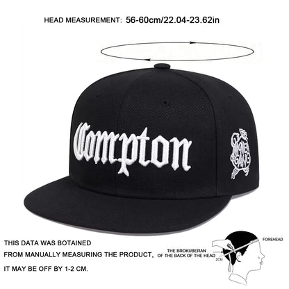 Unisex Compton Embroidery Hip-hop Hats Snapback Cap Baseball Caps