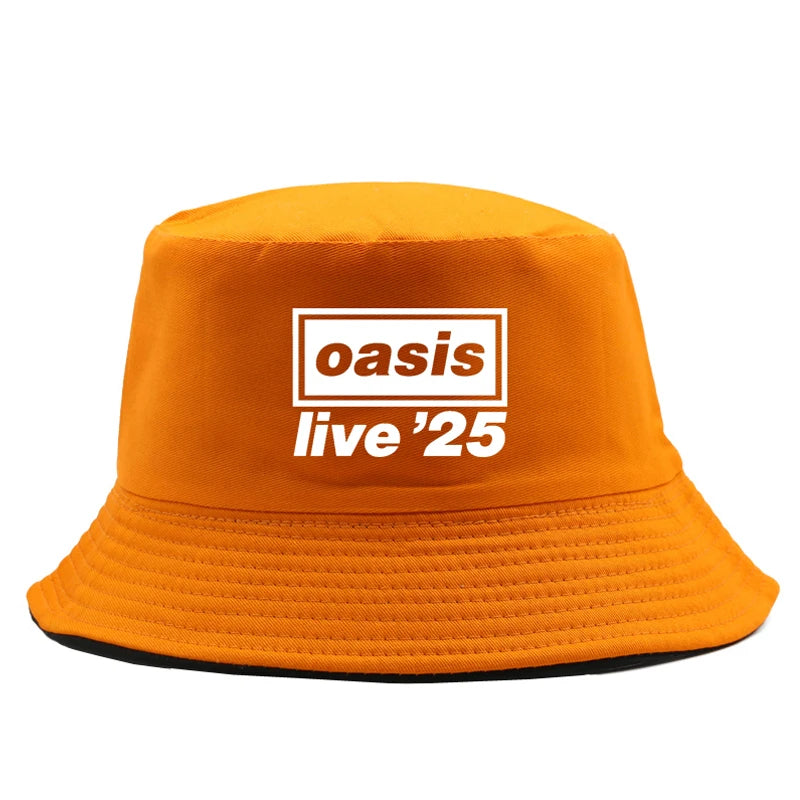 Unisex Oasis Prints Bucket Hats American Heavy Summer Headwear Foldable Outdoor