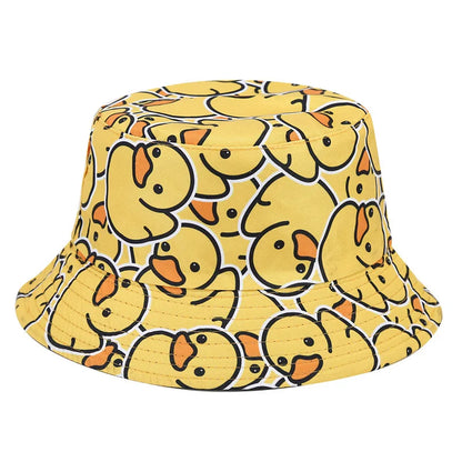 Double Sided Bucket Hat Cartoon Little Duck All Over Print
