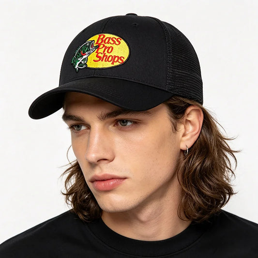 Unisex Letter Fish Embroidery Hip-Hop Hat Four Seasons Baseball Caps
