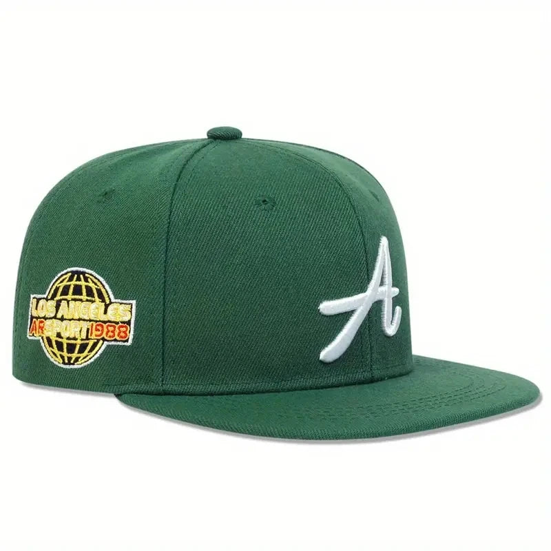Casual Hip-Hop Punk Letter Embroidered Flat-Brimmed Snapback Cap