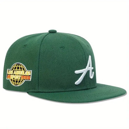 Casual Hip-Hop Punk Letter Embroidered Flat-Brimmed Snapback Cap